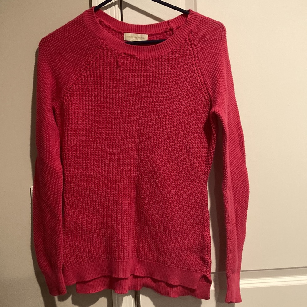 Nicki Minaj Hot Pink Waffle Top Sweater